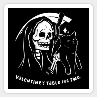 The Grim Reaper Loves Cat Single Valentine Magnet